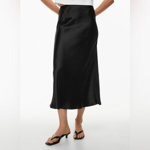 ARITZIA Slip Satin Black Maxi Skirt
